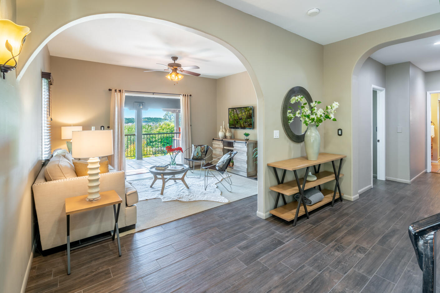 511 Drexel Drive Santa Barbara, CA 93103 - Photo 15 of 27 a living room with furniture and a wooden floor