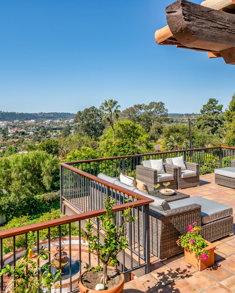 511 Drexel Drive Santa Barbara, CA 93103 - Photo 9 of 27 a view of a balcony with two chairs