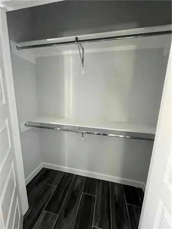 a close view of closet