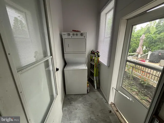 a view of a storage and utility room