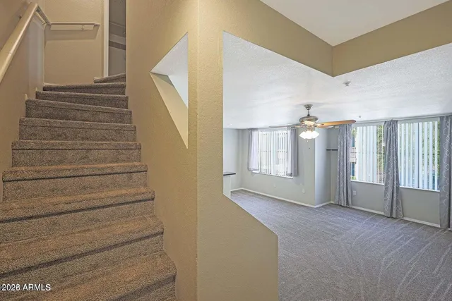 a view of an entryway with staircase