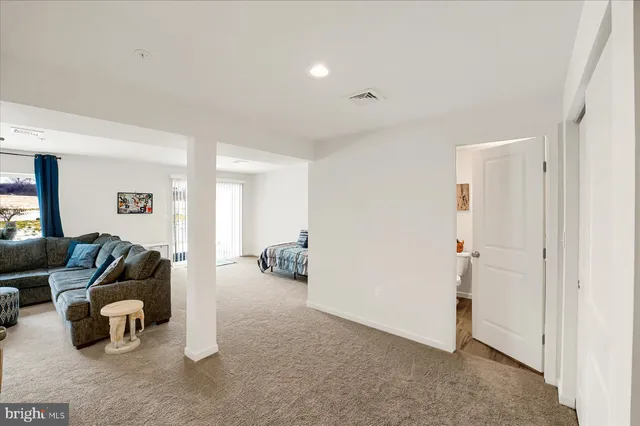 a living room with furniture and a couch