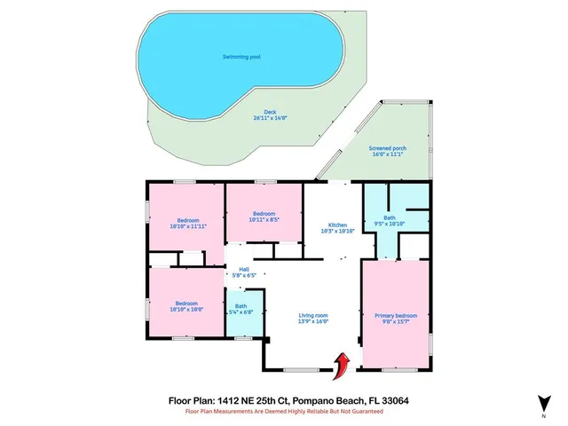 $469,900 | 1412 Northeast 25th Court, Pompano Beach, FL 33064