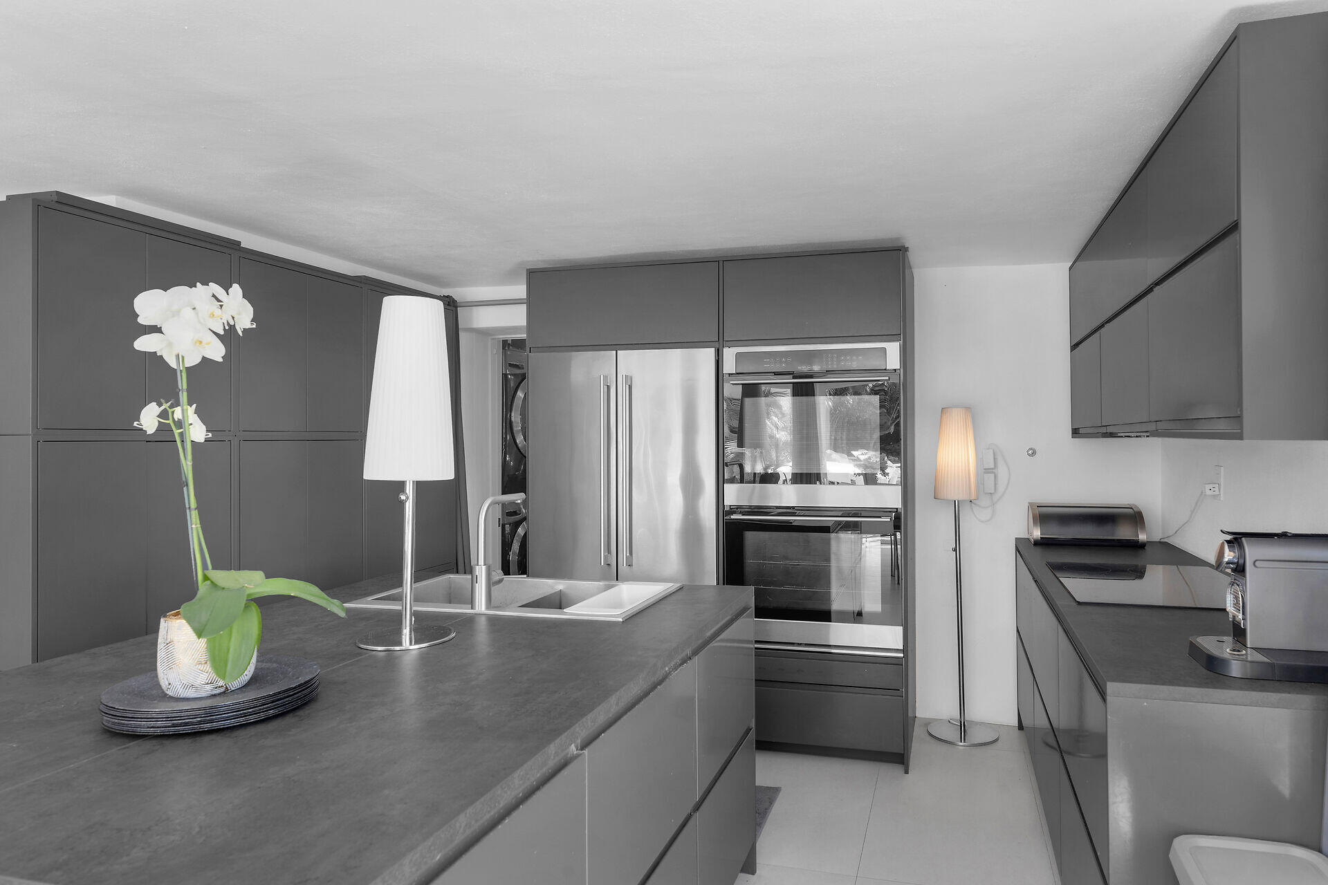 98701 Overseas Highway Key Largo, FL 33037 - Photo 14 of 47 a kitchen with kitchen island a counter space a sink and appliances