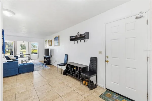 a room with furniture
