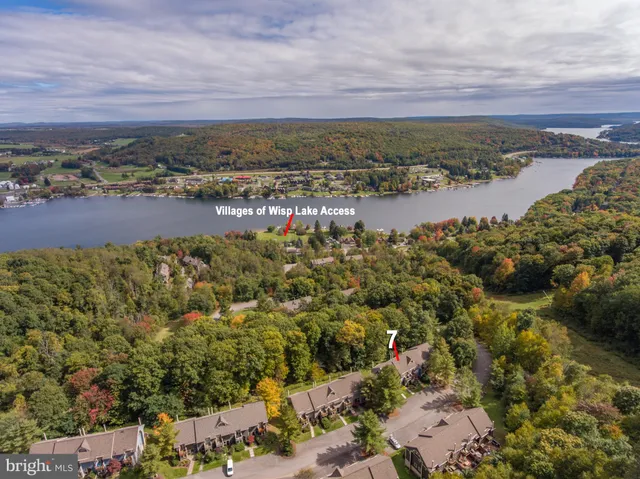 a view of lake and mountain