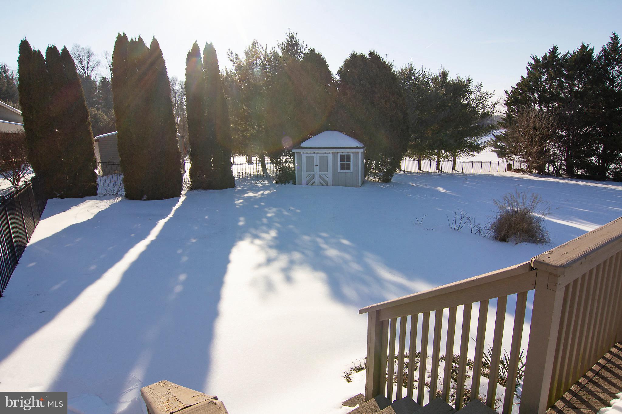 430 North Springdale Road Westminster, MD 21158 - Photo 35 of 37 Fenced Backyard with Storage Shed