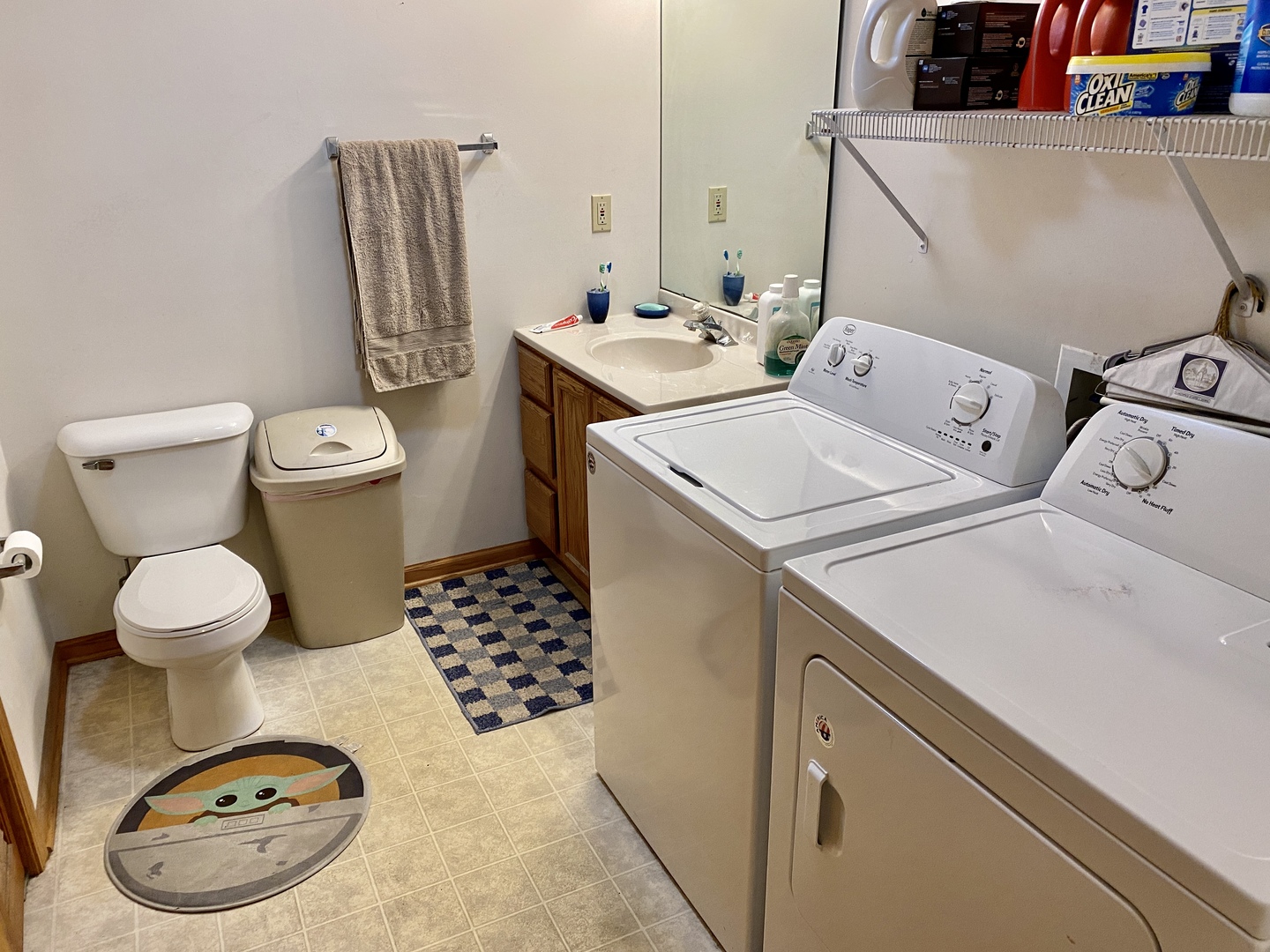 502 South Peace Road, Unit 502 Sycamore, IL 60178 - Photo 14 of 14 a bathroom with a sink toilet and a mirror