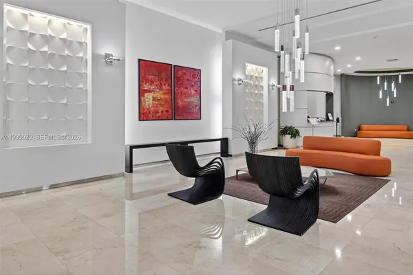 a view of a hallway with a elevator