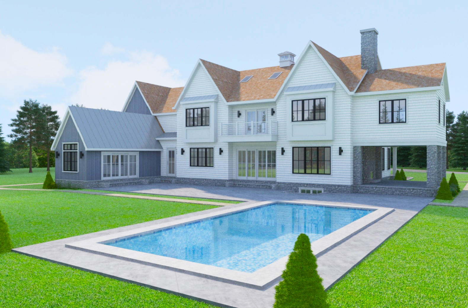 28 B Old Farm Road Darien, CT 06820 - Photo 2 of 2 a view of a house with swimming pool