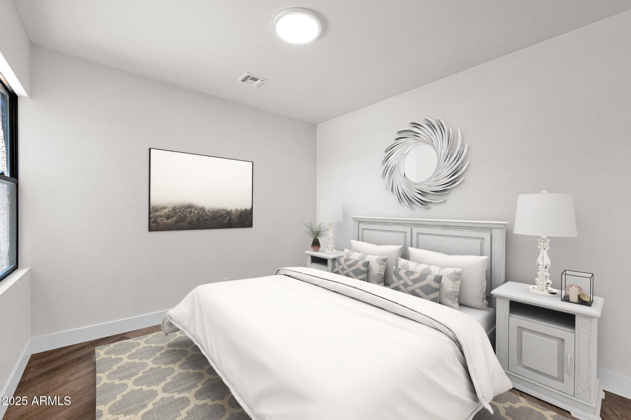 553 West Cavalry Road New River, AZ 85087 - Photo 18 of 26 a bedroom with bed and wooden floor