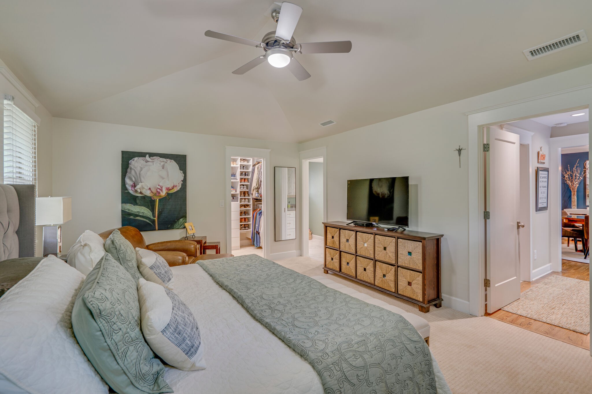 6357 Torrington Road Nashville, TN 37205 - Photo 21 of 48 a bedroom with furniture and a flat screen tv