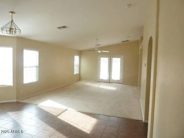 a view of livingroom with windows