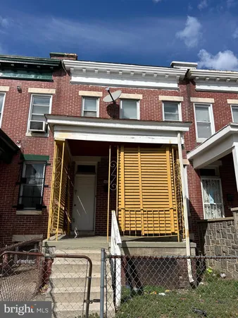 front view of a house with a door
