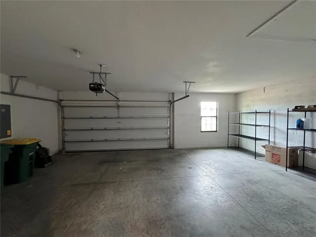 a view of a garage room