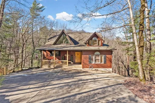 a front view of a house