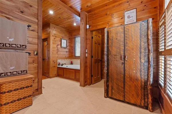 a room with furniture