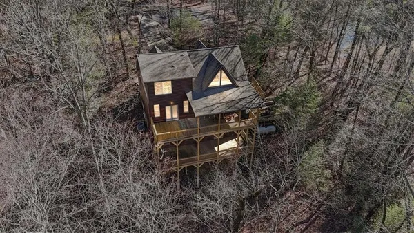 front view of a house with a balcony
