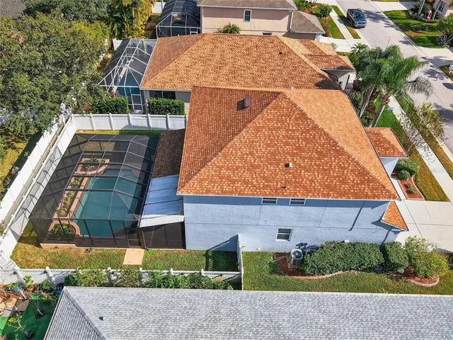 an aerial view of multiple house