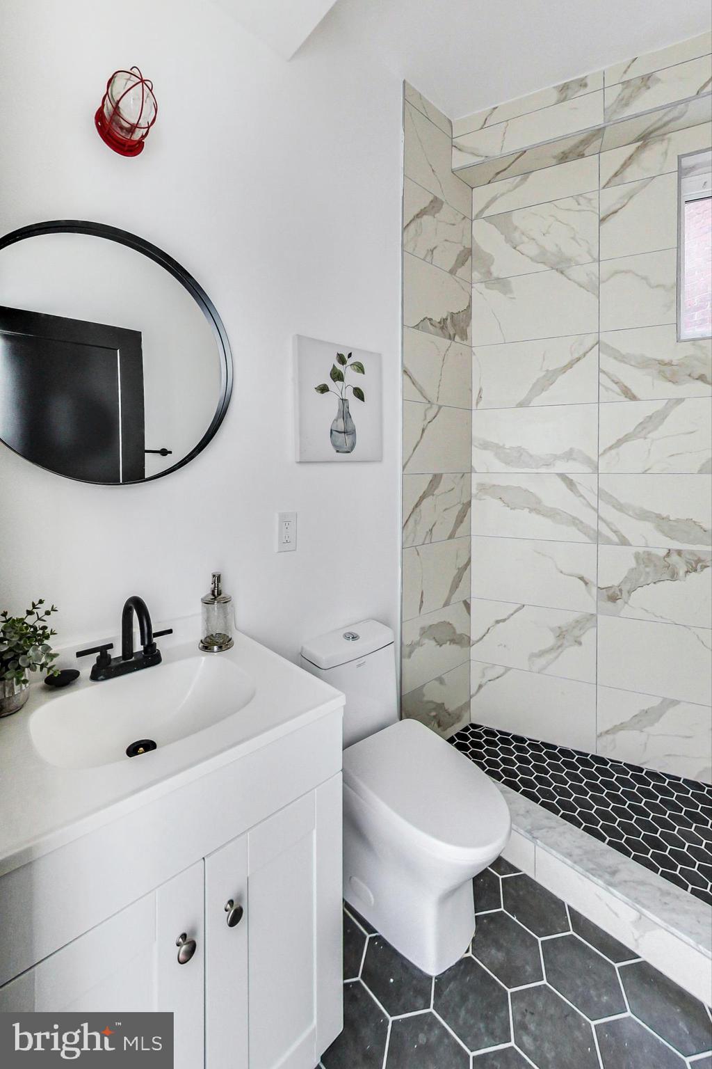 207 Florida Avenue Northwest, Unit 1 Washington, DC 20001 - Photo 16 of 26 a bathroom with a sink a toilet and shower