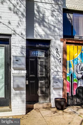 a front view of a house with a door