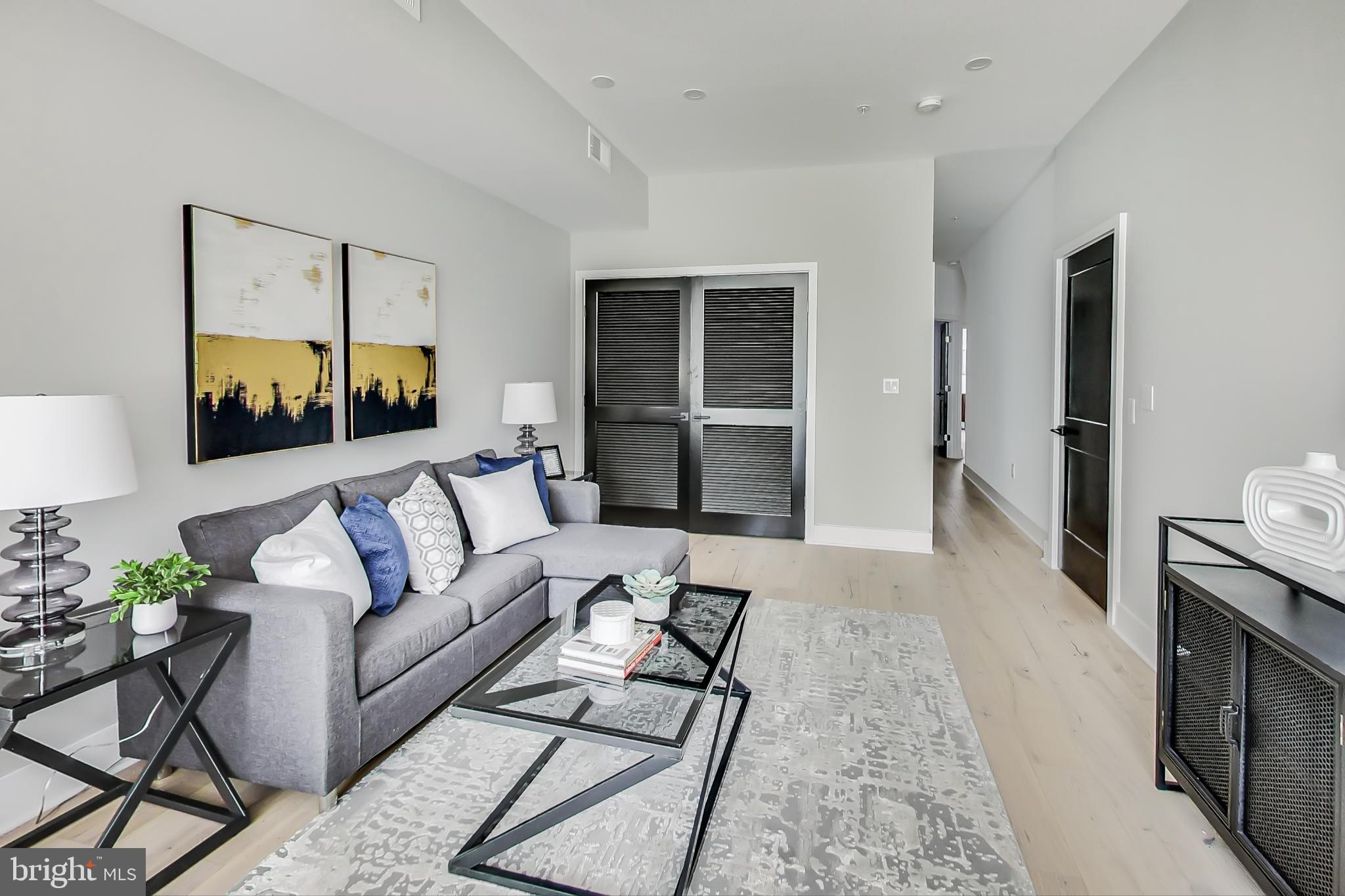 207 Florida Avenue Northwest, Unit 1 Washington, DC 20001 - Photo 4 of 26 a living room with furniture and a fireplace