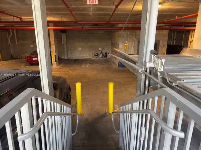 a view of a balcony with outer view