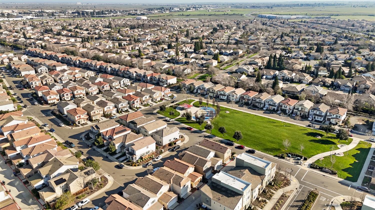 3230 Chelmer Way Rancho Cordova, CA 95670 - Photo 44 of 50 an aerial view of a city with lots of residential buildings