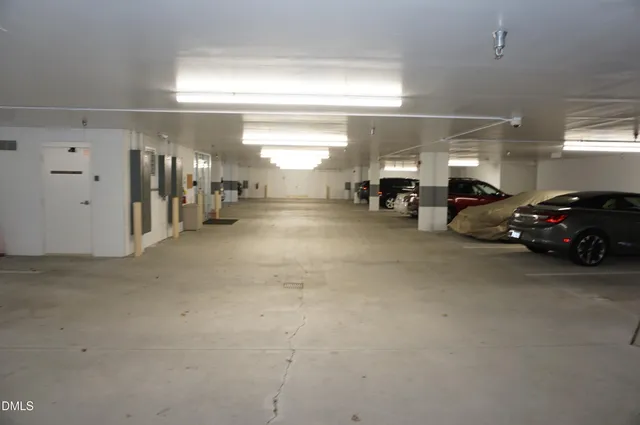 a view of a car garage