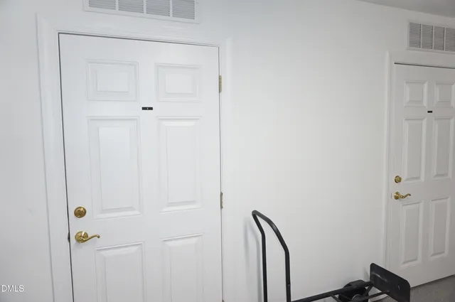 a view of a garden with a bench