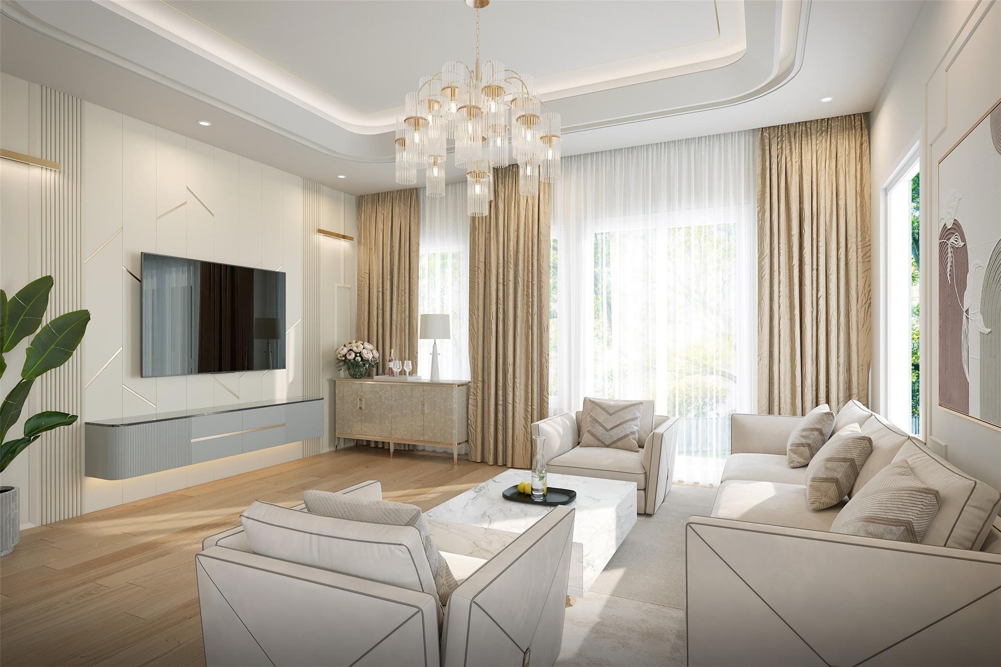 3103 Lelia Street, Unit A Houston, TX 77026 - Photo 1 of 33 a living room with furniture and a flat screen tv