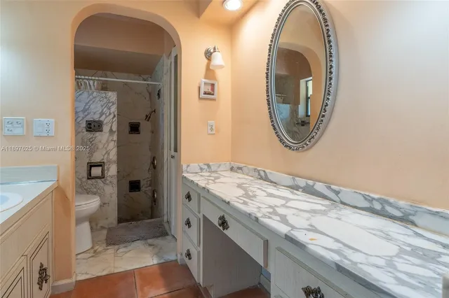 a view of a swimming pool with an outdoor space