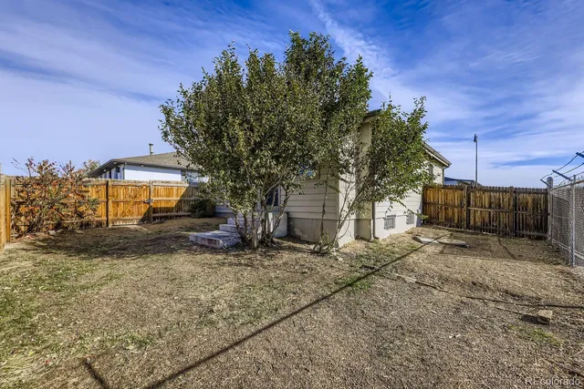 a backyard of a house