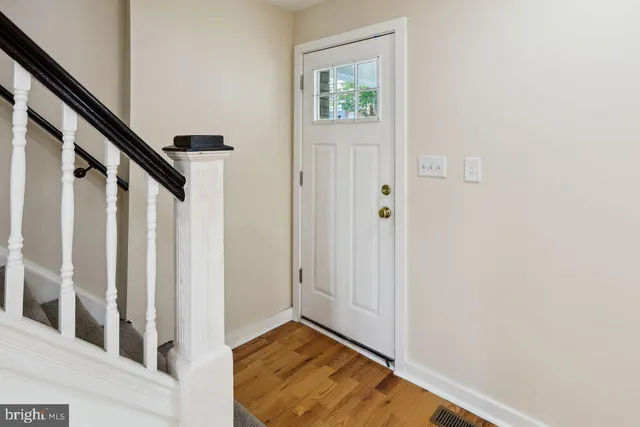 a view of an entryway with staircase