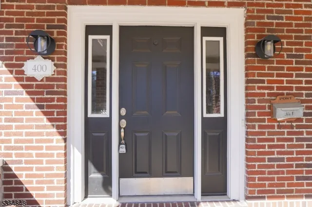 a view of a brick building