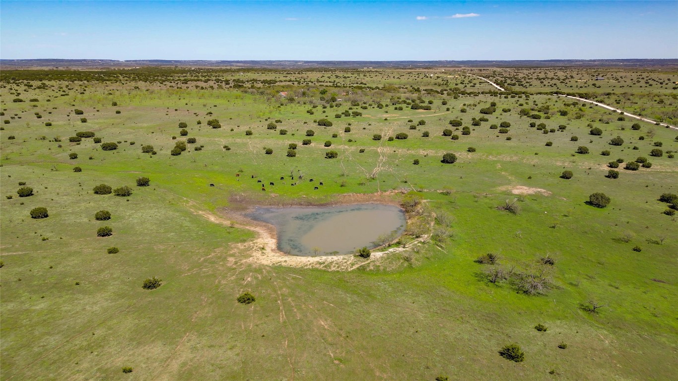 4121 County Road 2719 Evant, TX 76525 - Photo 22 of 37 a bathroom with a shower curtain and a garden view