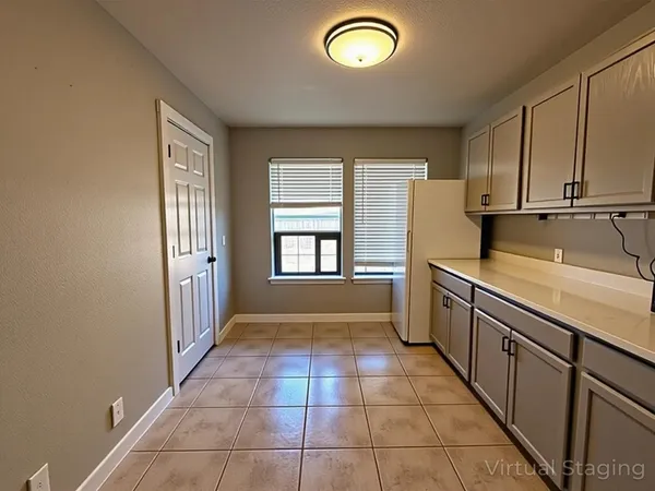 a bedroom with bed and window