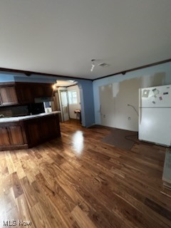 3054 Long Road Akron, OH 44312 - Photo 6 of 18 Kitchen with wood-type flooring and white fridge