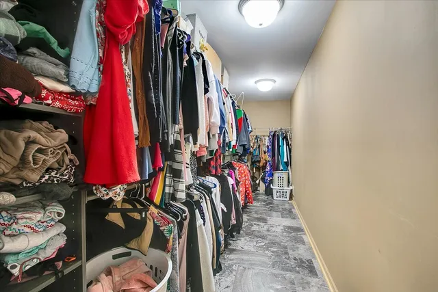 a view of a walk in closet