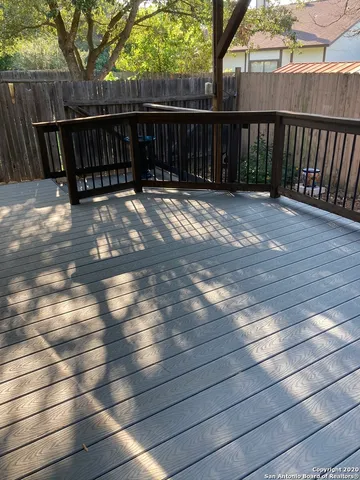 a view of wooden deck