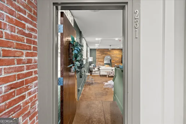 a view of living room and dining room