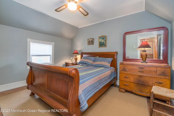 a view of a house with a large window