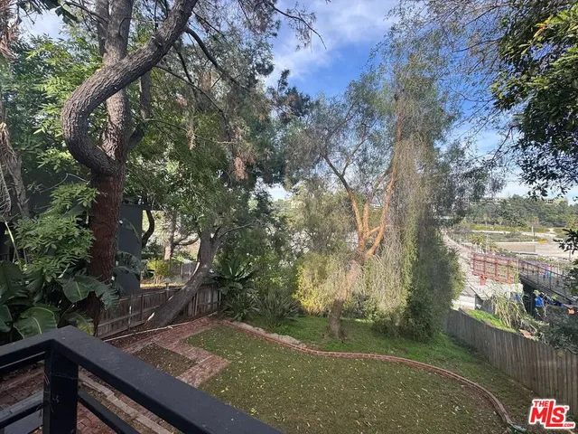 a view of a bench in a roof deck