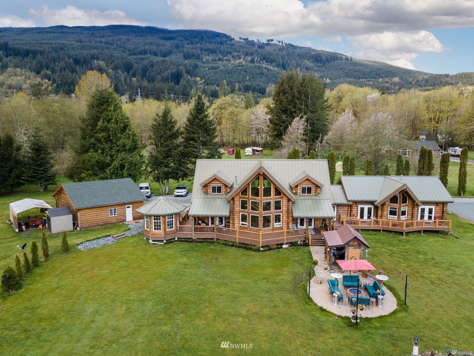 5255 Wickersham Road Acme, WA 98220 - Photo 1 of 40 a front view of house with yard and mountain