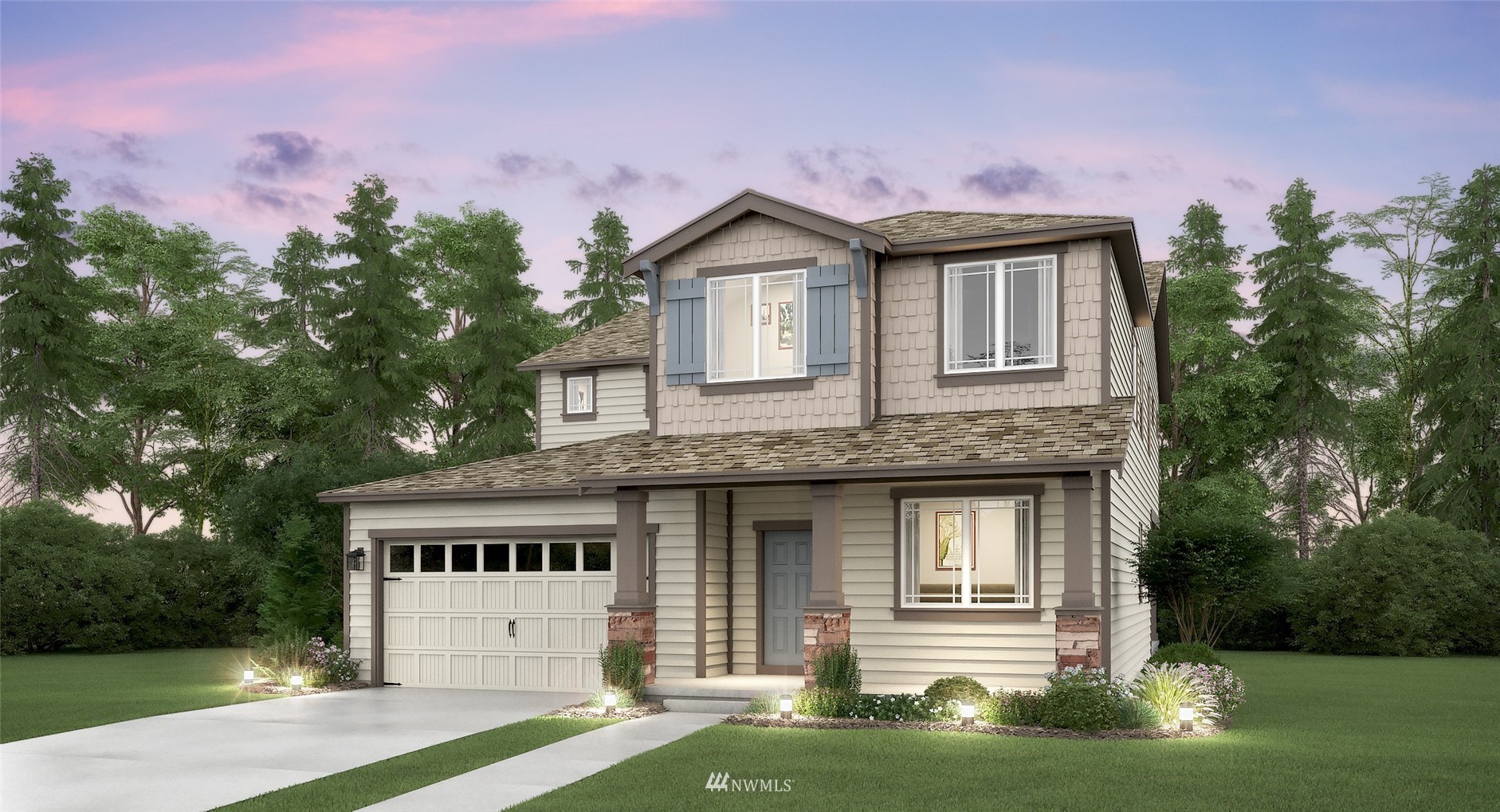 23318 41st Drive Southeast, Unit 68 Bothell, WA 98021 - Photo 1 of 24 a front view of a house with a yard and garage