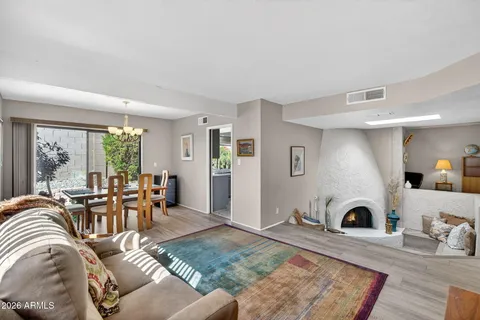 a view of a pathway with a yard