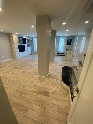 a view of a car garage