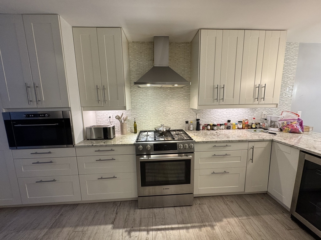 469 Massachusetts Avenue, Unit 1 Boston, MA 02118 - Photo 3 of 33 a kitchen with granite countertop white cabinets and stainless steel appliances