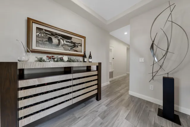 a view of entryway with wooden floor