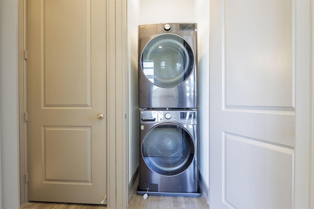 2700 Old Denton Road, Unit 3362 Carrollton, TX 75007 - Photo 5 of 18 a close view of a utility room with dryer and washer